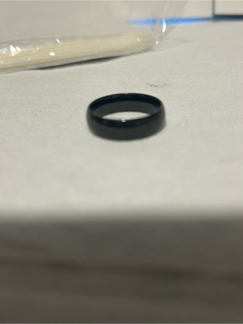 Black Men's Minimalist Band Ring